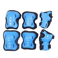 مجموعة سيفتي لحماية الركبة و الكوع و المعصم اثناء النشاطات الرياضية - لون ازرق - مقاس صغير للاطفال Kanteen - كانتين