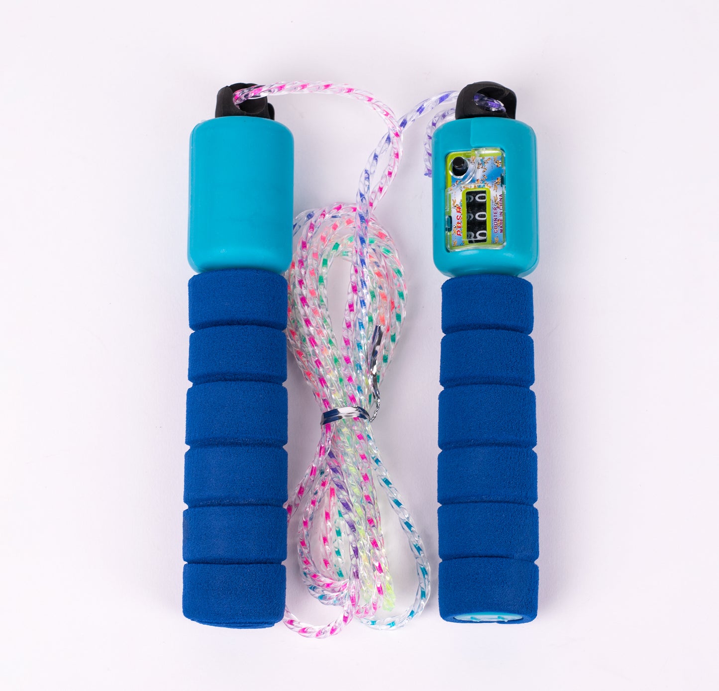 حبل نط بعداد مصنوع من البلاستيك - لون ازرق freeshipping - Metallic - ميتاليك