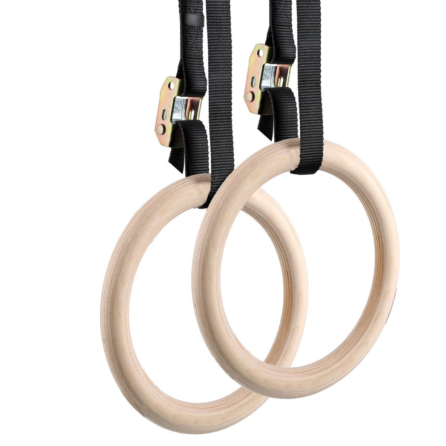 حلقات جمباز خشبية لتمارين الالعاب الرياضية و الكروس فيت freeshipping - Metallic - ميتاليك
