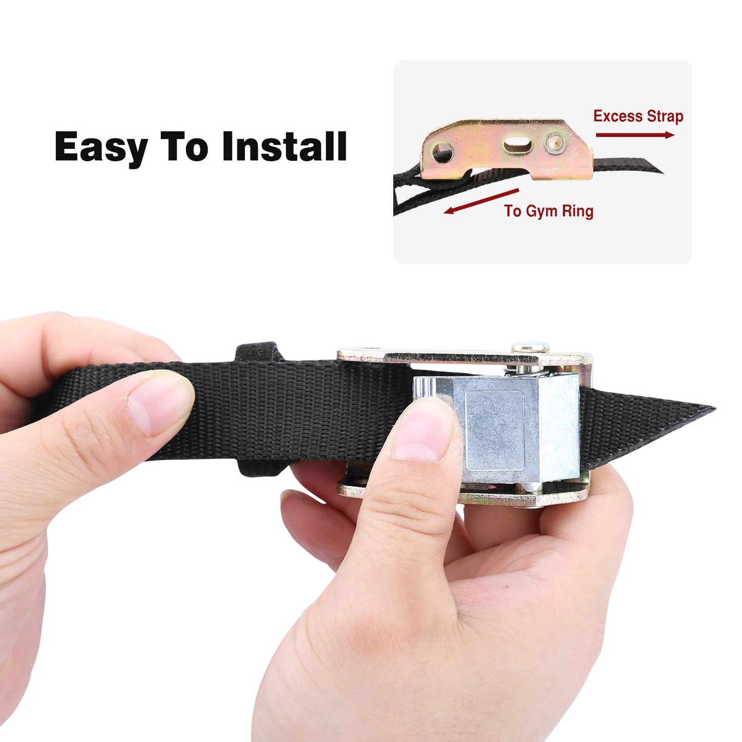 حلقات جمباز بلاستيك لتمارين اللياقة البدنية و الكروس فيت - بيلاستيك مقوي - لون اسود - Kanteen - كانتين