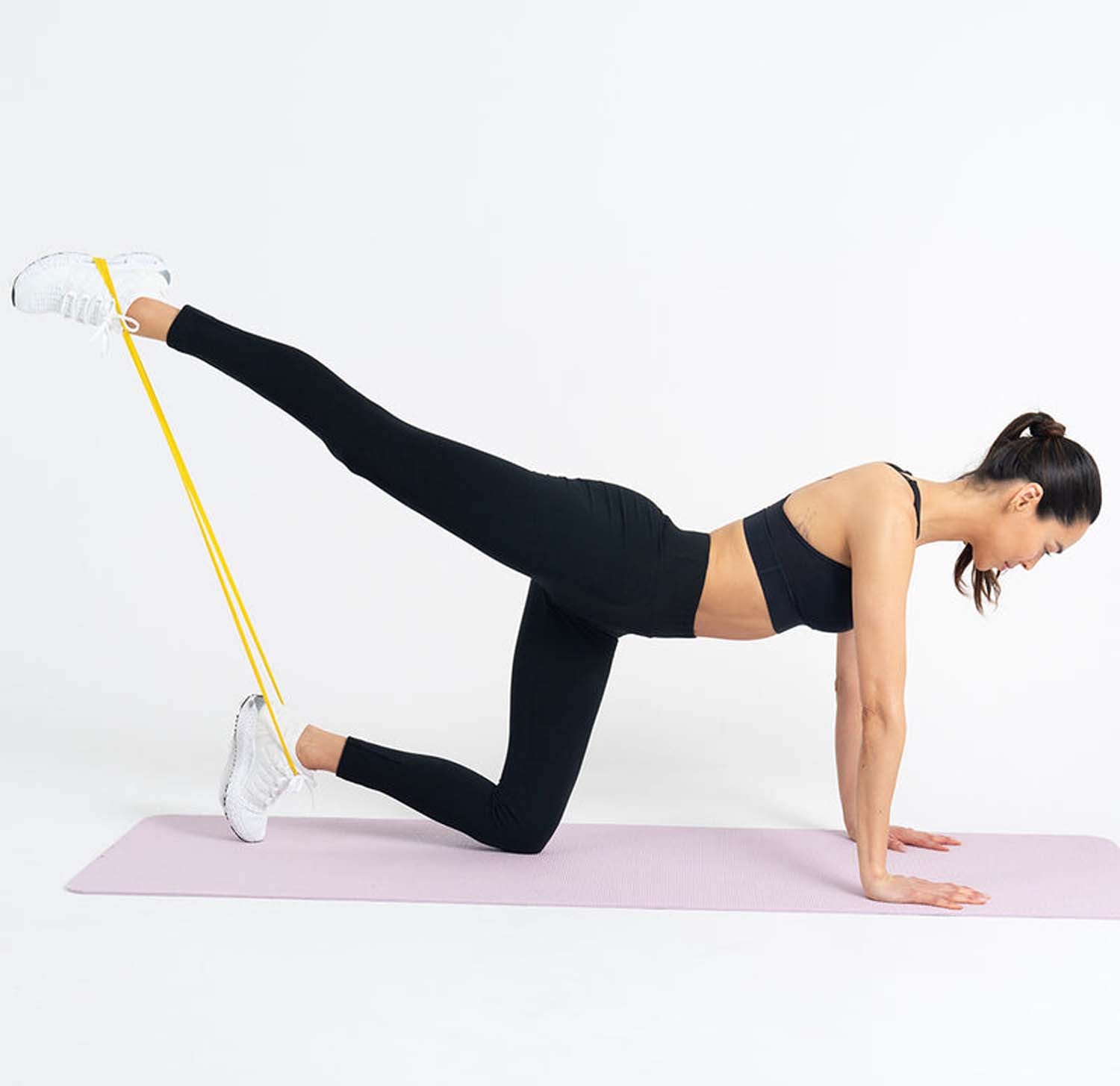 استك مقاومه للخصر و الاقدام - حبل مطاط مقفول - لون اخضر - مقاومة خفيفة - Kanteen - كانتين