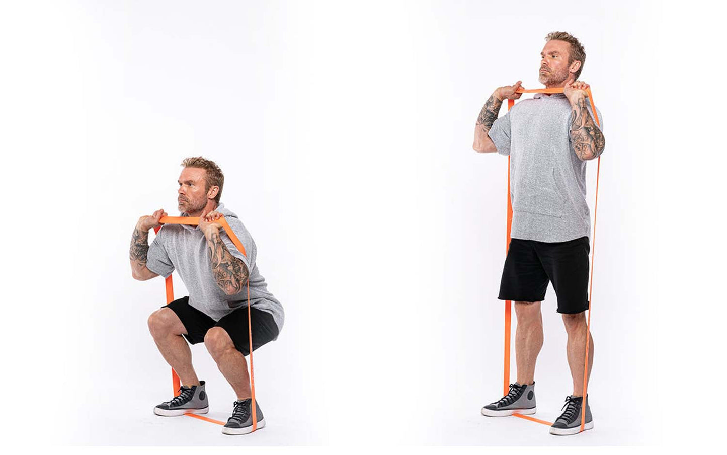 استك و حبل مقاومة مقفول بدون مقبض - باور باند للياقة البدنية - لون احمر - Kanteen - كانتين