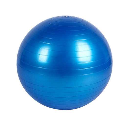 كرة جيم و تمارين اليوجا - مع منفاخ - لون ازرق - مقاس 65 سم