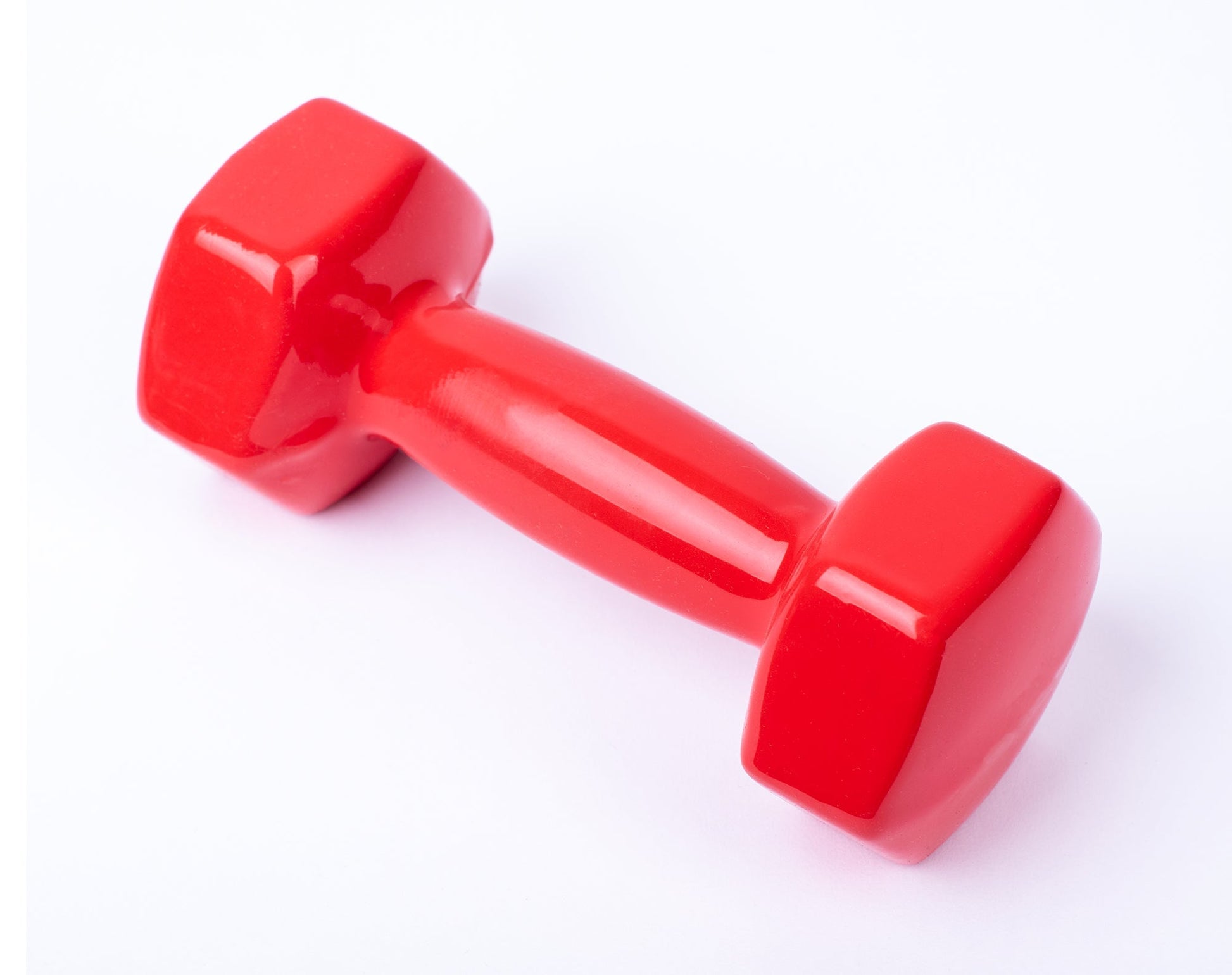 دامبل حديد للتمارين الرياضية بطبقة من الفينيل - لون احمر - قطعة واحدة - وزن 4 كيلو - Kanteen - كانتين