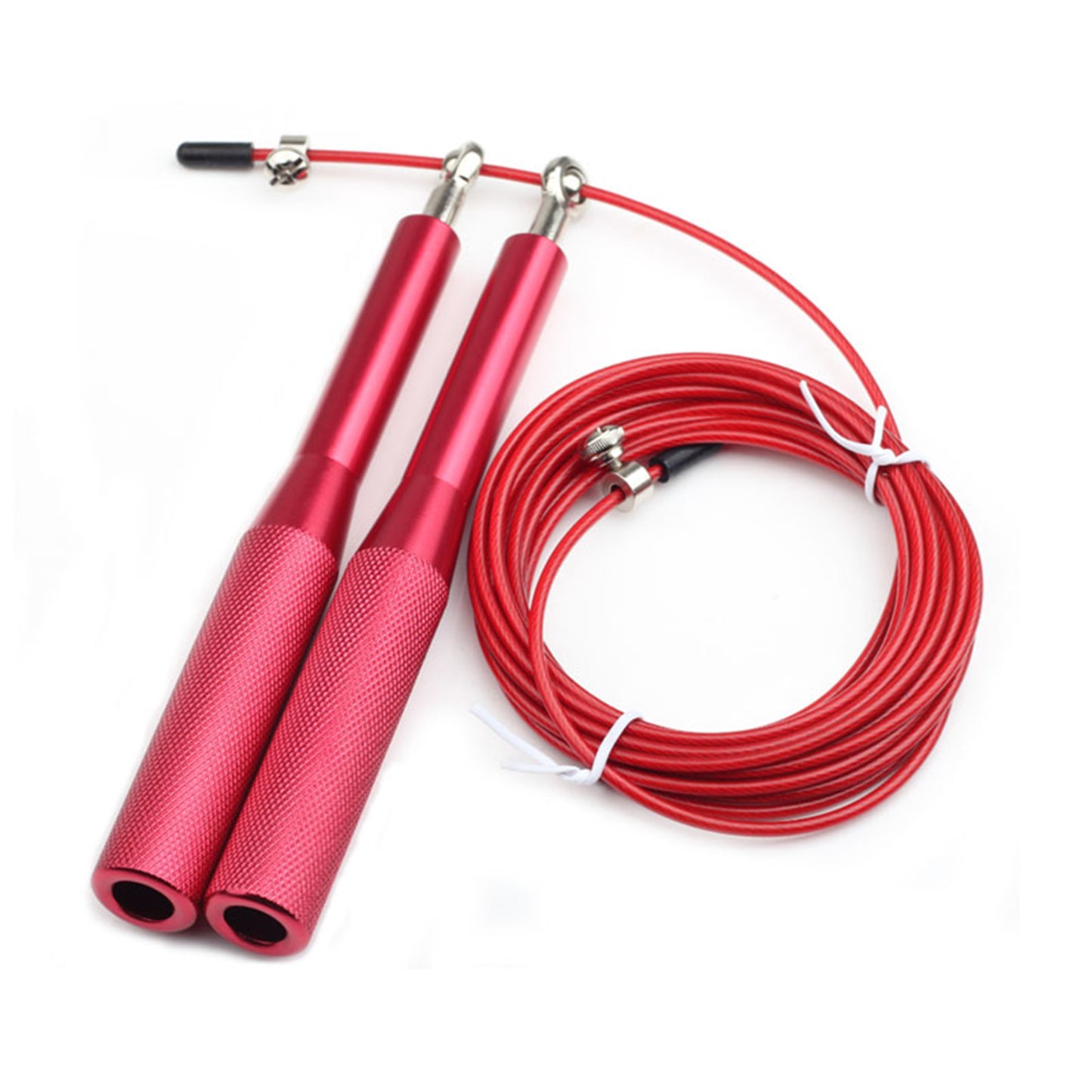 حبل نط من المعدن - طول قابل للتعديل بمقبض مائل - للكارديو و اللياقة البدنية - لون احمر - Kanteen - كانتين