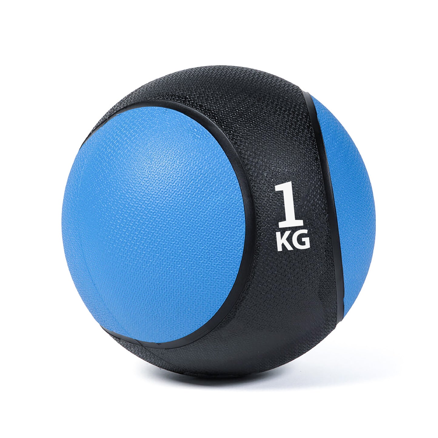 كرة طبية من المطاط لاعادة التأهيل و اللياقة البدنية - لون اسود و ازرق - وزن 1 كيلو جرام