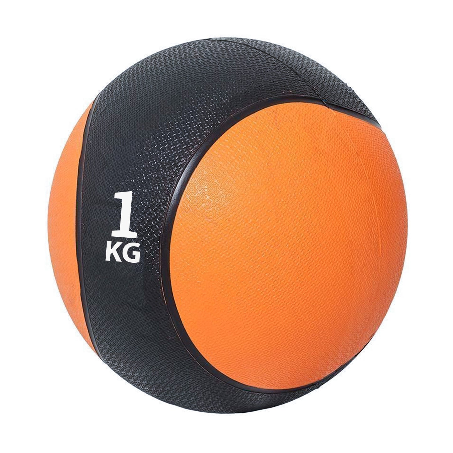 كرة طبية من المطاط لاعادة التأهيل و اللياقة البدنية - لون اسود و برتقالي - وزن 1 كيلو جرام