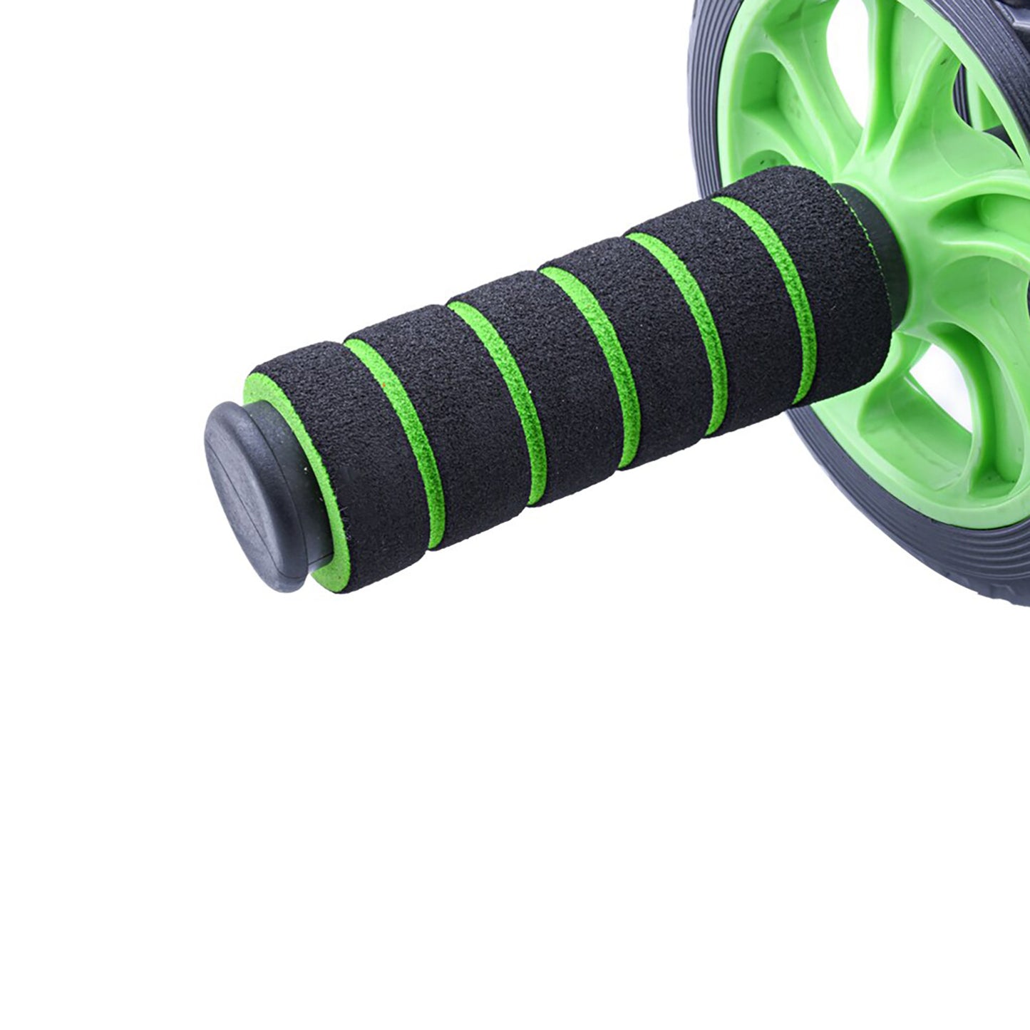 عجلة تمارين عضلات البطن - يد فوم - لون اخضر