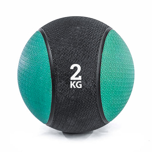 كرة طبية من المطاط لاعادة التأهيل و اللياقة البدنية - لون اسود و اخضر - وزن 2 كيلو جرام