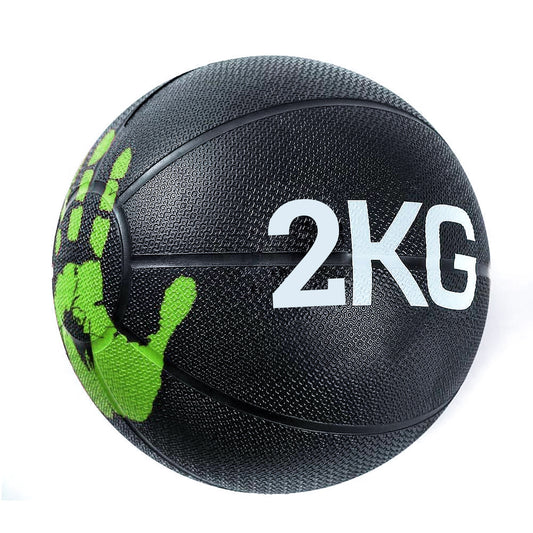كرة طبية من المطاط لاعادة التأهيل و اللياقة البدنية - بشكل كف يد - لون اسود و اخضر - وزن 2 كيلو جرام - Kanteen - كانتين
