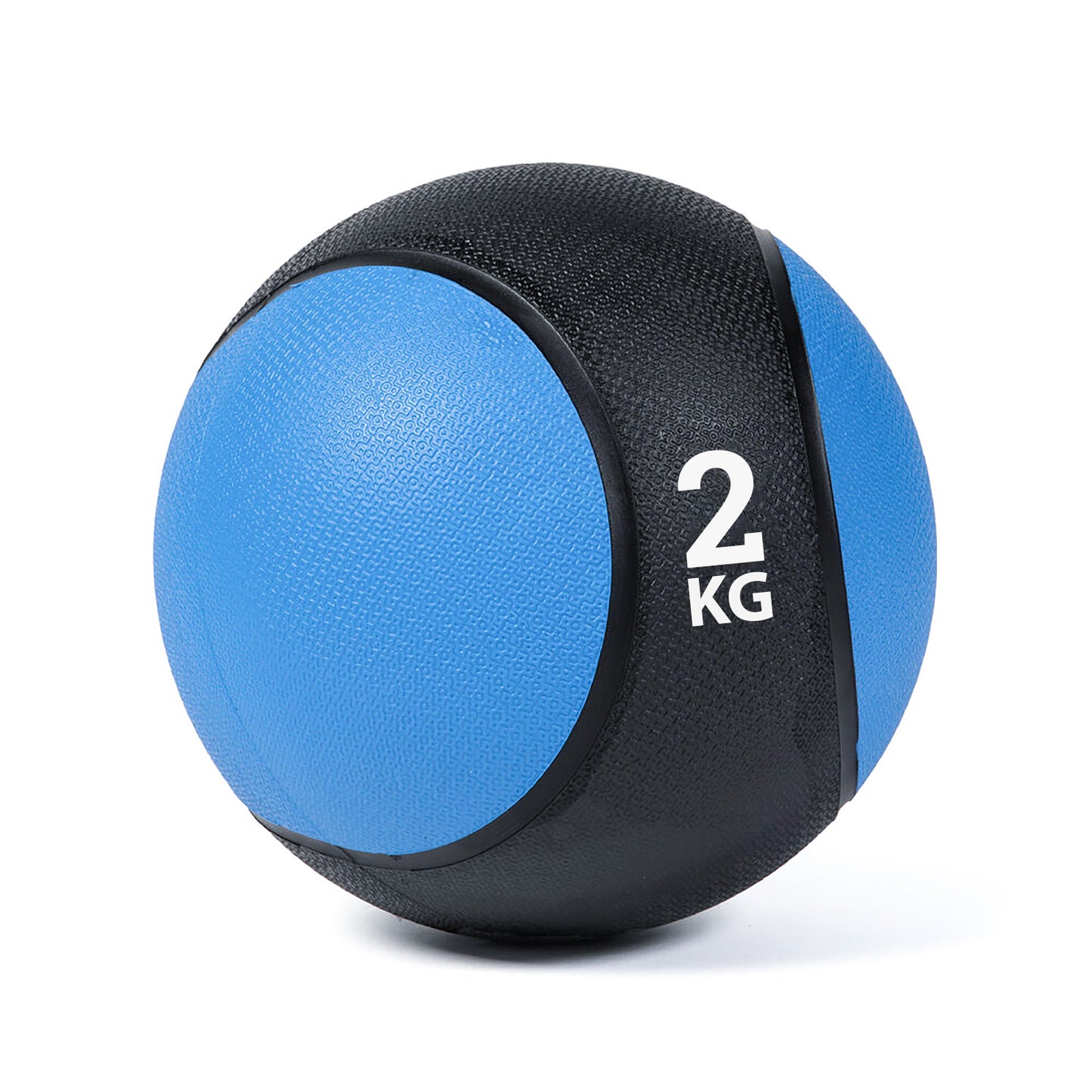 كرة طبية من المطاط لاعادة التأهيل و اللياقة البدنية - لون اسود و ازرق - وزن 2 كيلو جرام