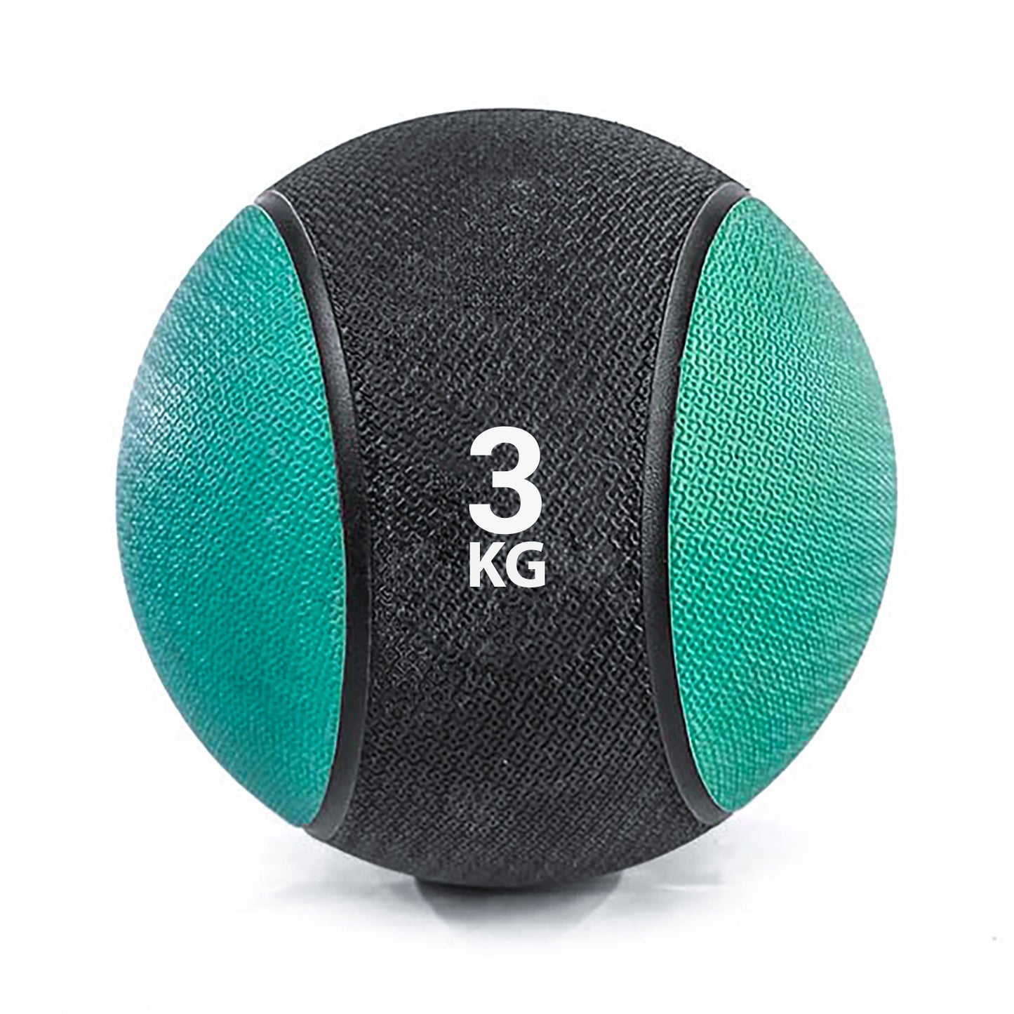 كرة طبية من المطاط لاعادة التأهيل و اللياقة البدنية - لون اسود و اخضر - وزن 3 كيلو جرام