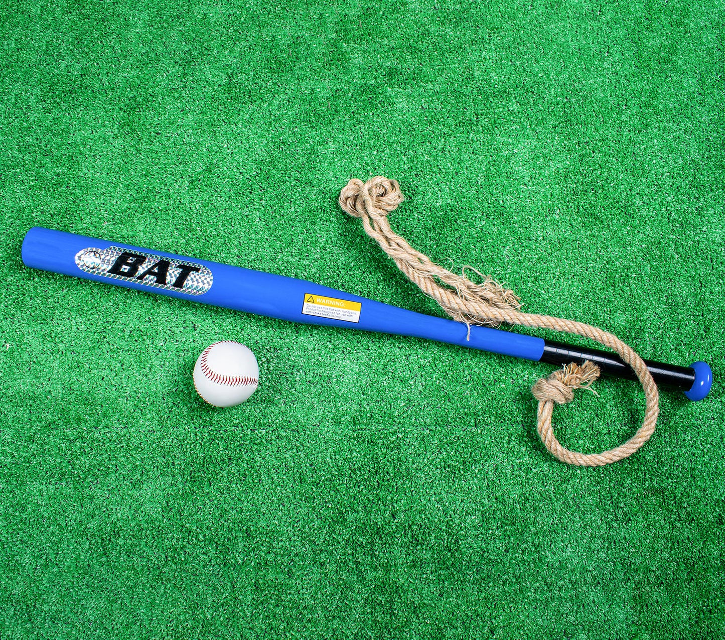 مضرب بيسبول عصا حديد - خامة معدن ثقيل - لوجو الوان عاكسة - لون ازرق - مقاس 32 انش