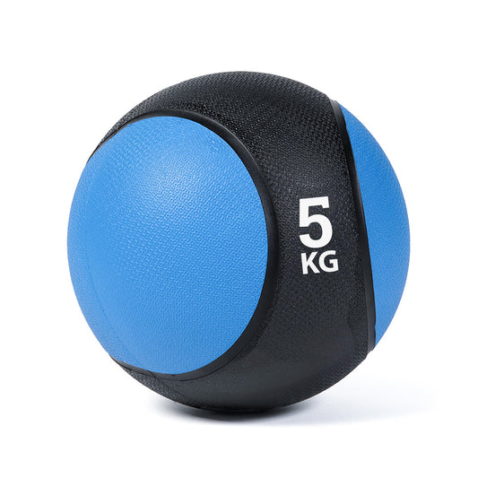 كرة طبية من المطاط لاعادة التأهيل و اللياقة البدنية - لون اسود و ازرق - وزن 5 كيلو جرام